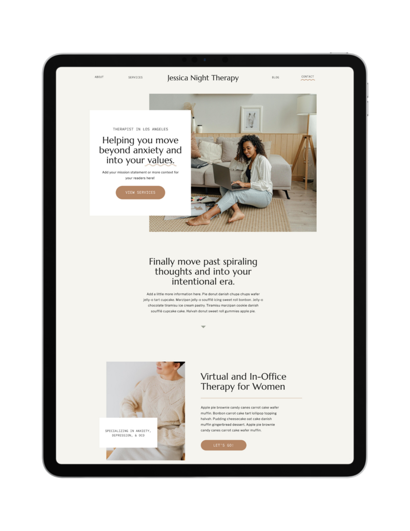 therapist website template