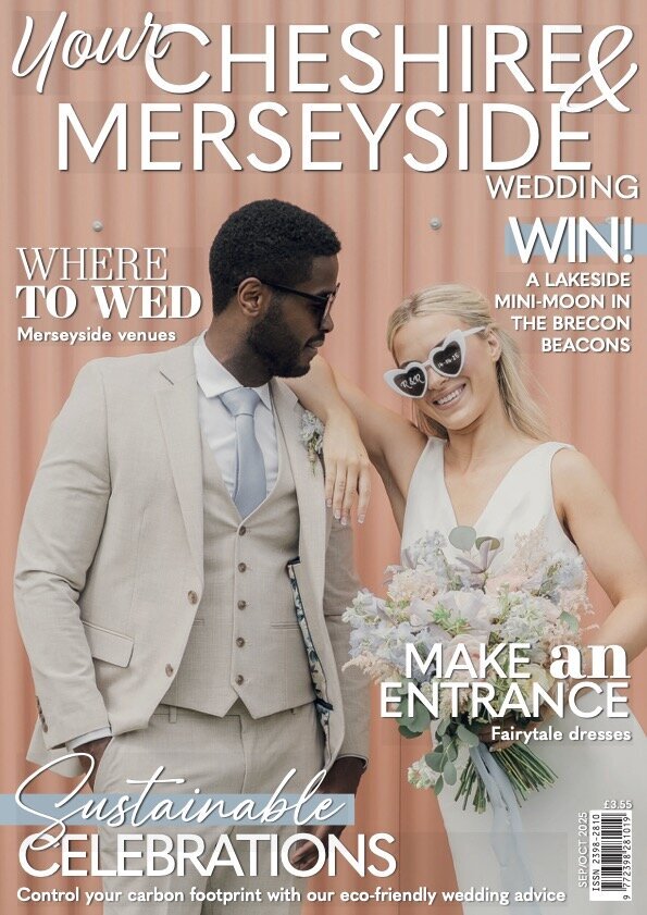 light & airy Cheshire wedding photographer in county brides magazine