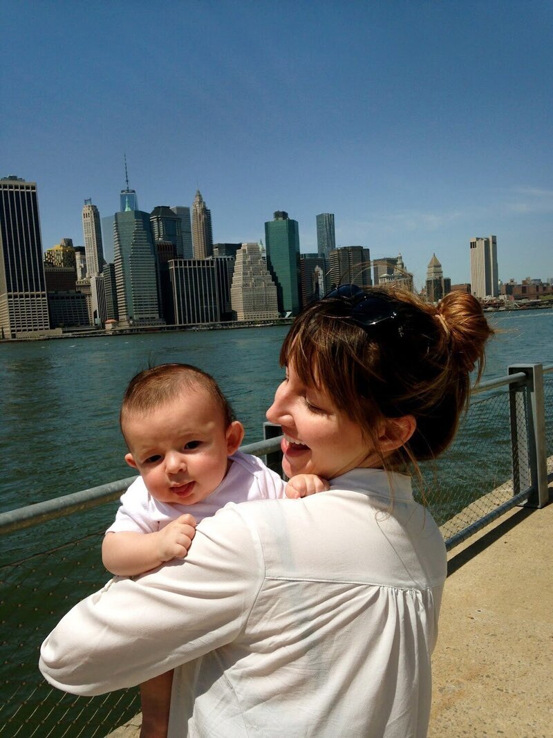 Ali and her son in NYC