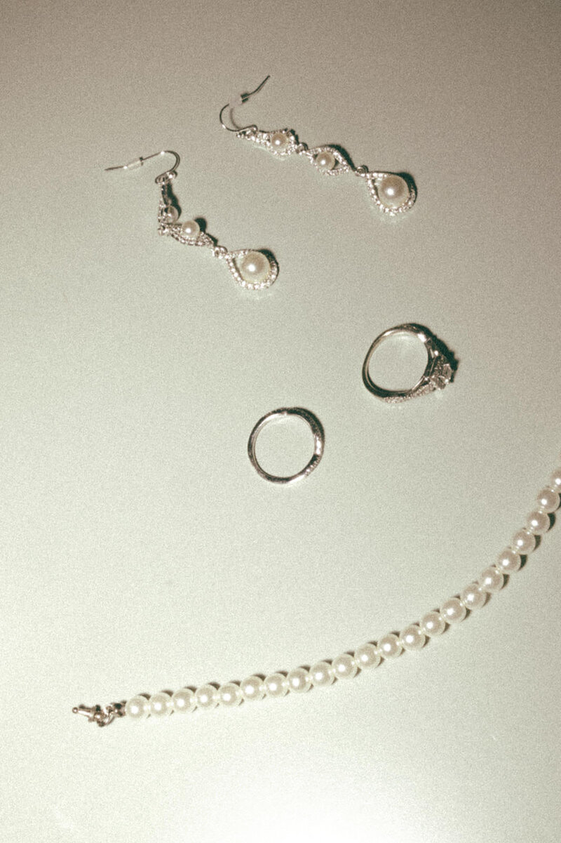Detail photo of wedding jewelry 