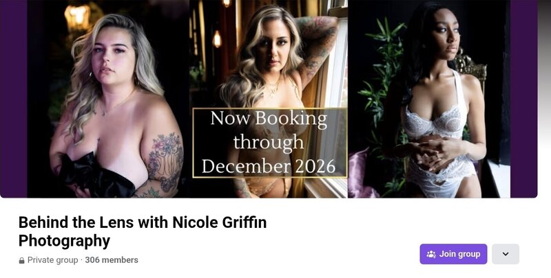 A screenshot of Nicole Griffin's facebook group header