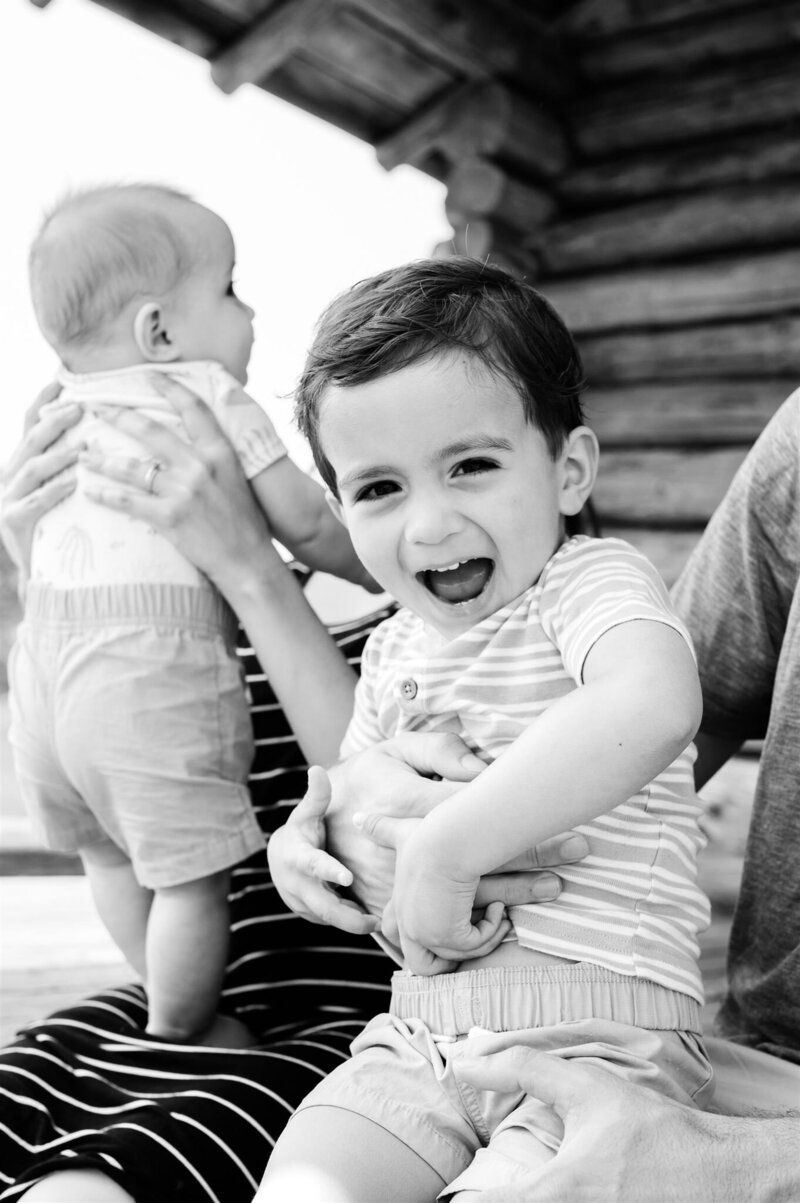 Family having fun having photos taken with Candace of CDM Photography