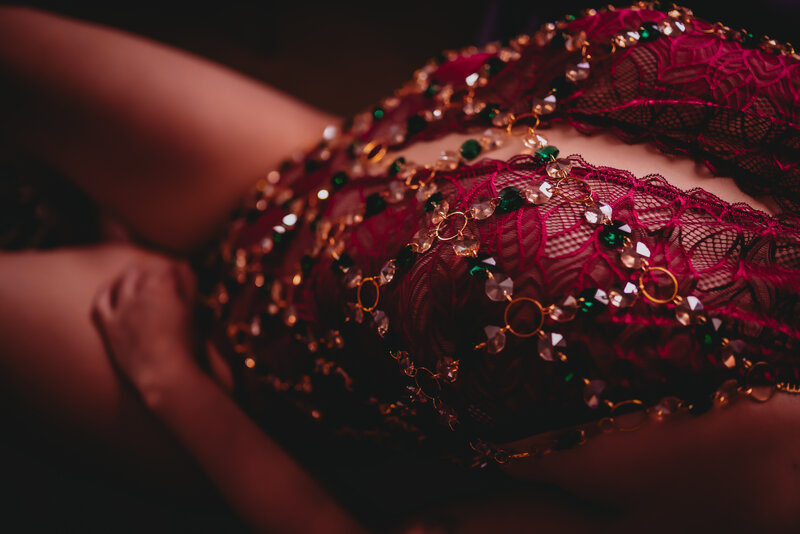 Body jewels from  boudoir session with JoJo Photography Boudoir