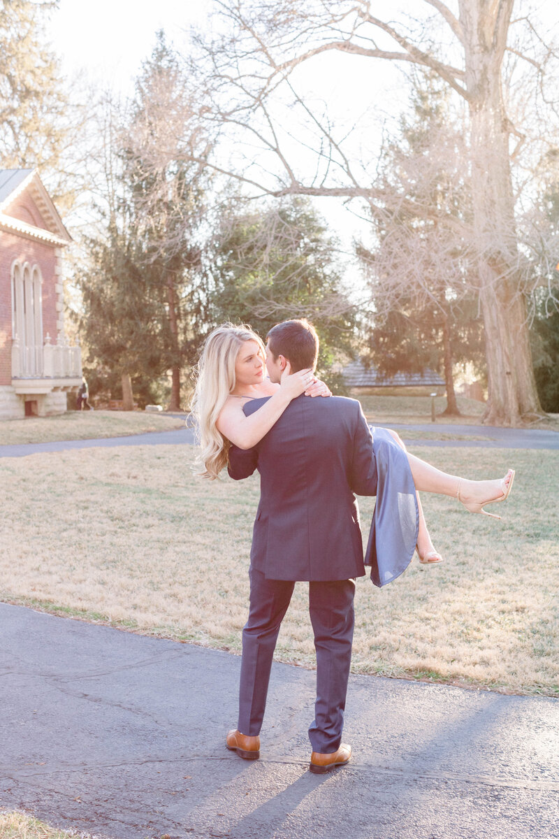 engagement session at an elegant estate