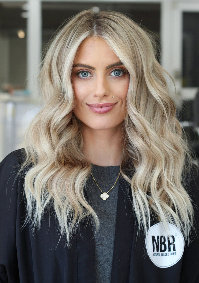 Blonde NBR Hair Extension Client