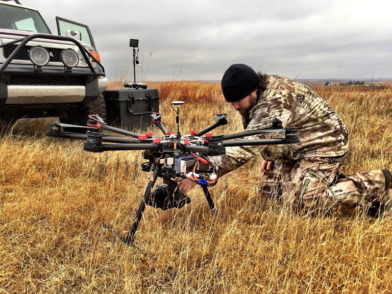 In the field with Raven 6 Studios while getting the s1000 prepared to film aerials in Kansas