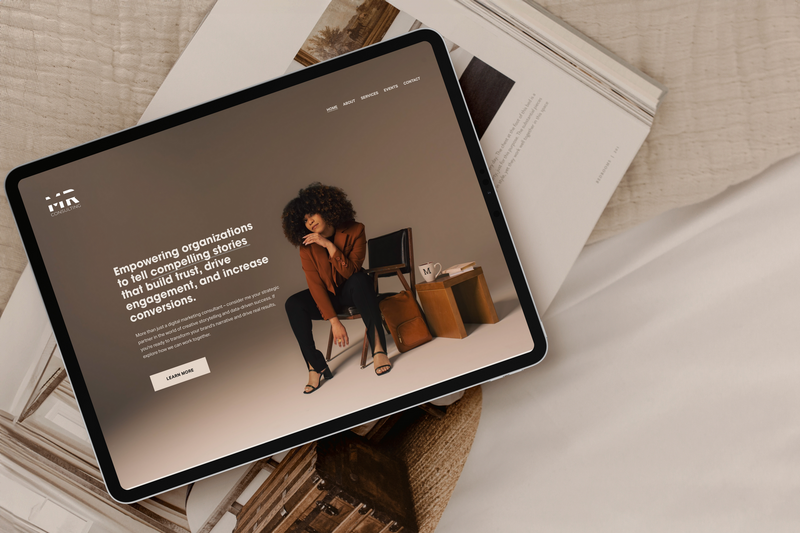 Brand strategist brown hues mockup
