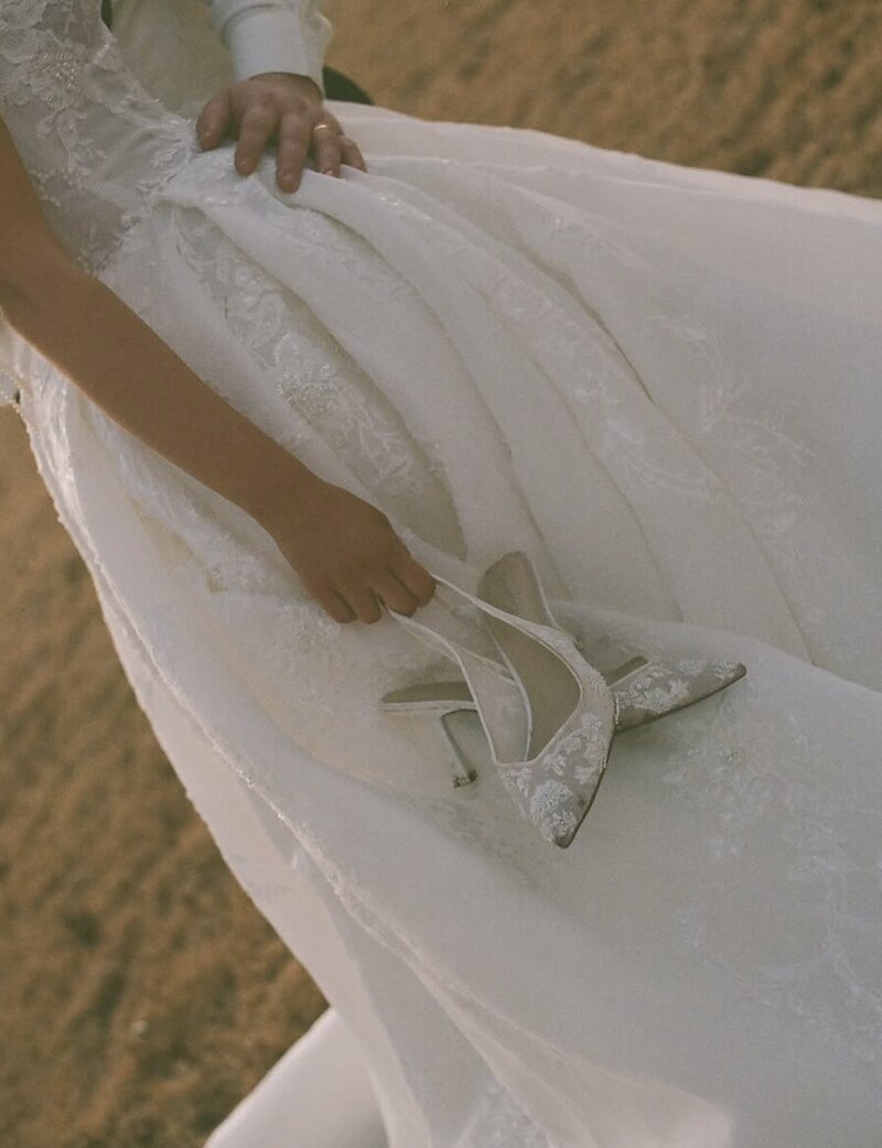 filmy-elegant-brides-gown-shoes-emily-snyder-photography-texas