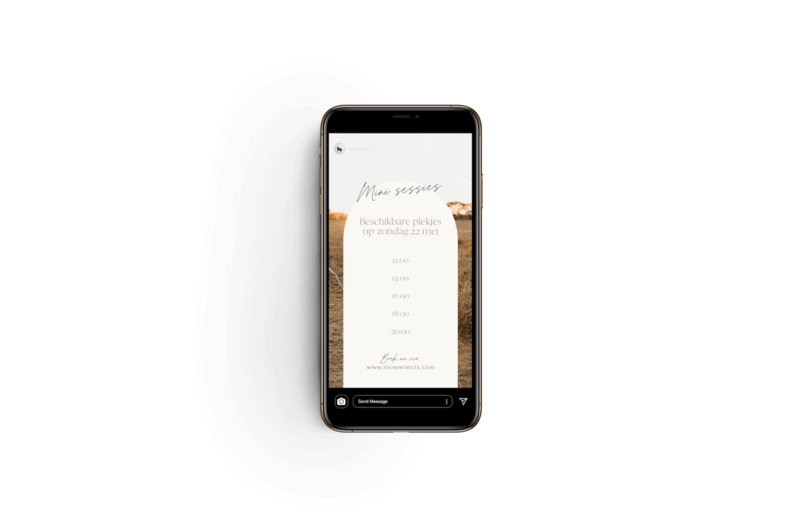 Neutrale Instagram story templates voor fotograaf