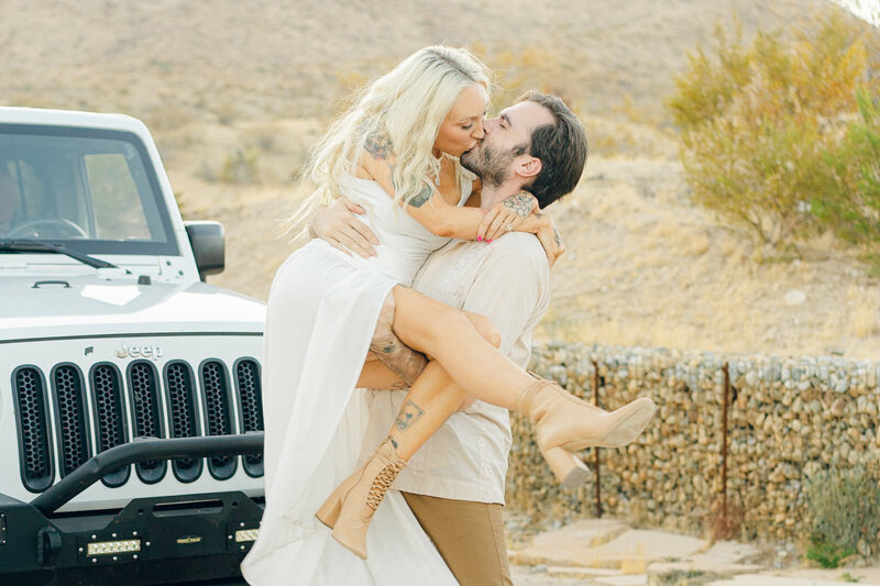 Southern-California-Wedding-Photographer-Joshua-Tree-Engagement-Session-Near-Palm-Springs-With-White-Jeep-8
