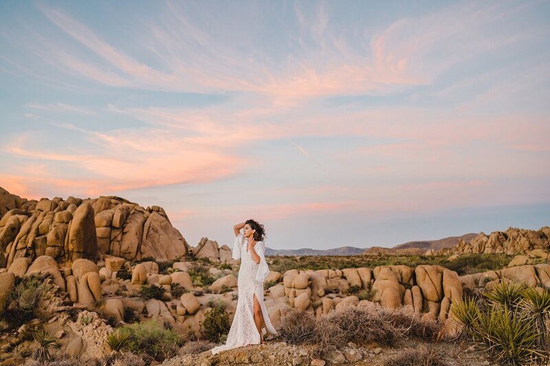Joshua Tree Elopement Boho Wedding Dress-2