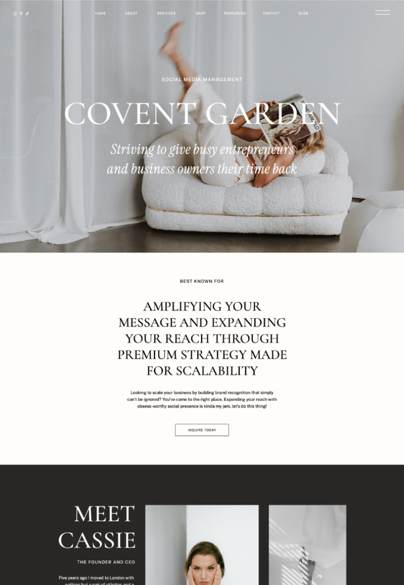 Storymuse Showit Website Template Covent 1