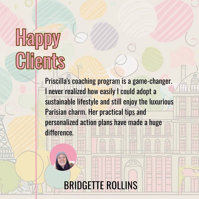 Positive Feedback for Priscilla Dubois’ Sustainable and Chic Coaching in Star of Paris Template