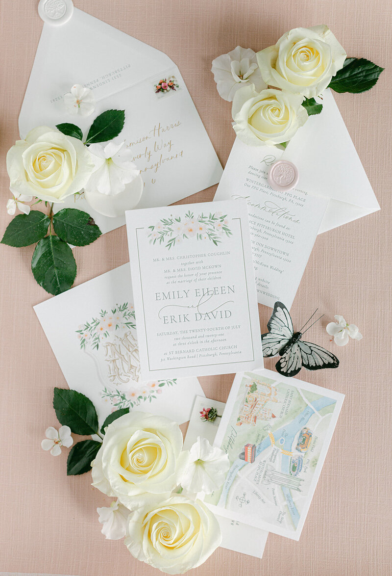 Blush linen styling mat for romantic wedding flat lays