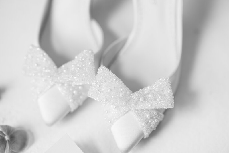 wedding shoes with bow