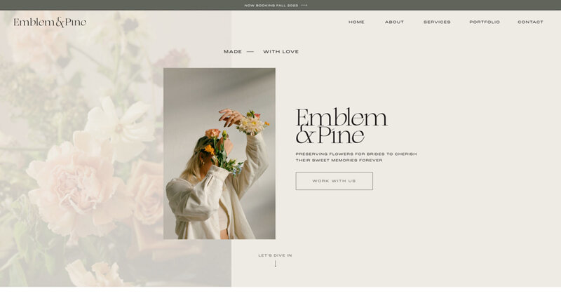 branding and website design​ for a florist website by Palme Design Co