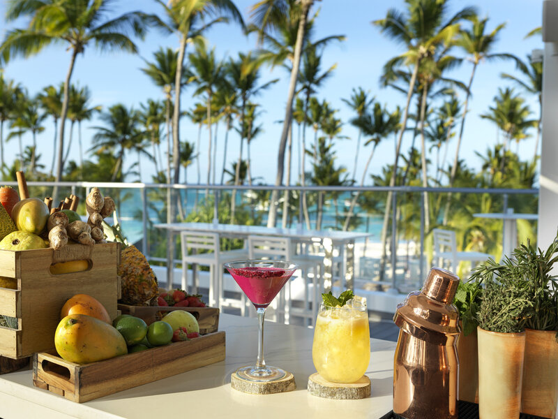 Cocktails at the pool Melia Punta Cana Beach