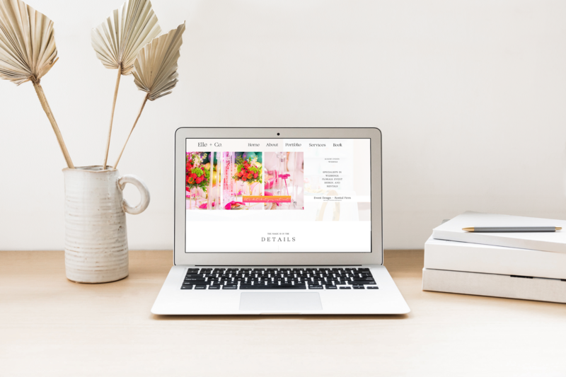 Elle + Co. Laptop Website Mockup 2