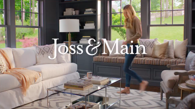 Image showing the first frame of a national TV commercial for Joss & Main