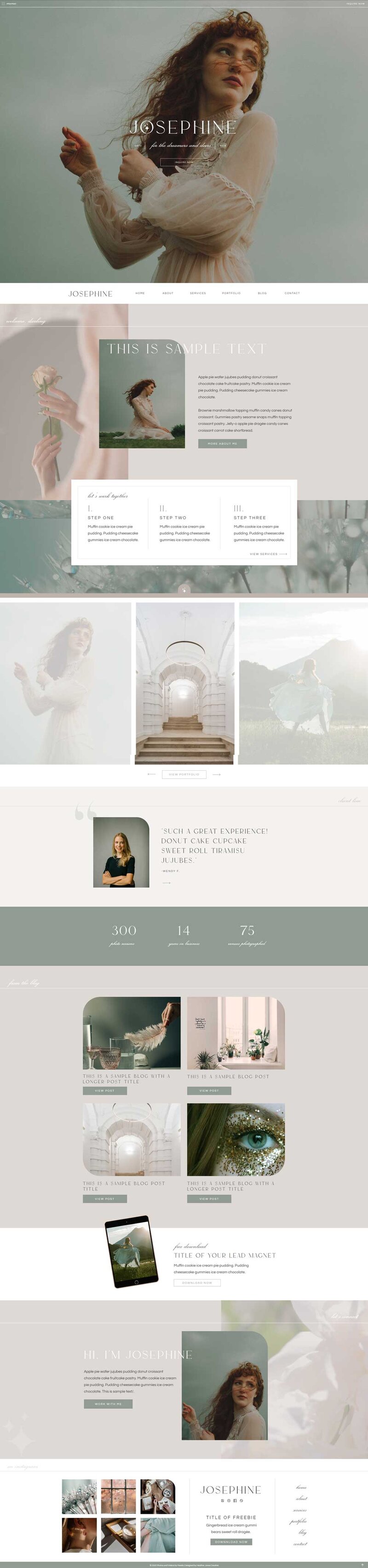 Showit Templates |  Heather Jones Creative | Simone