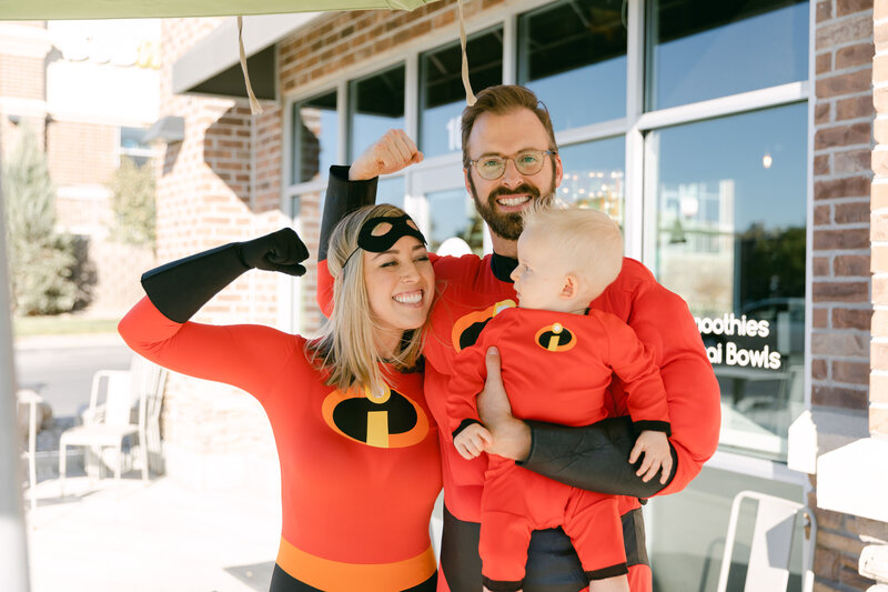 Dressed up as the Incredibles