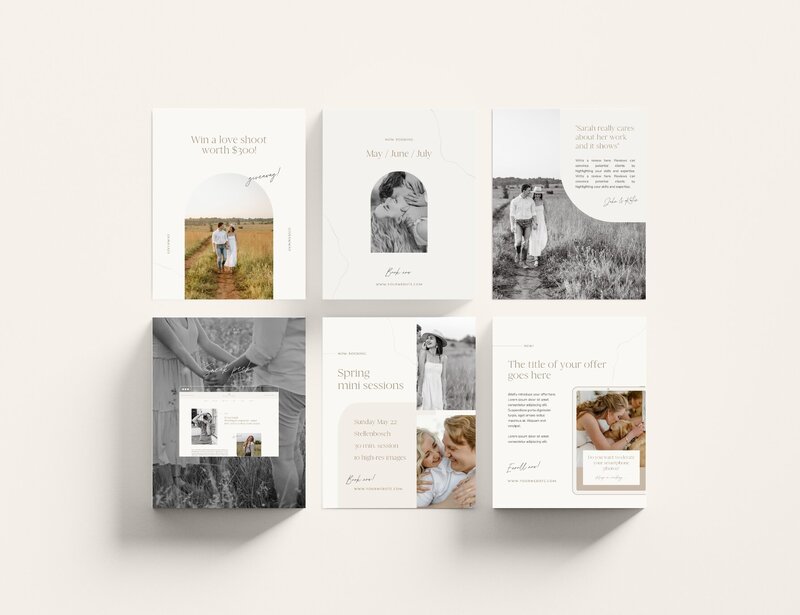 Neutral Instagram templates for photographers Ivory Vines 9