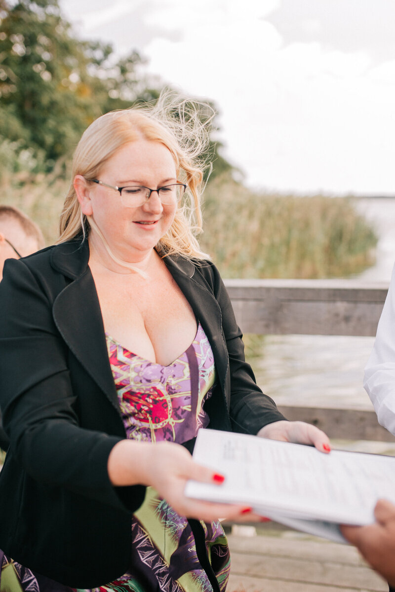 A photo of Lena - wedding and elopement planner on Bornholm Scandinavian island
