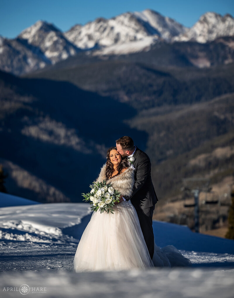 Bright Sunny Winter Wedding Day at Vail Resort in Colorado