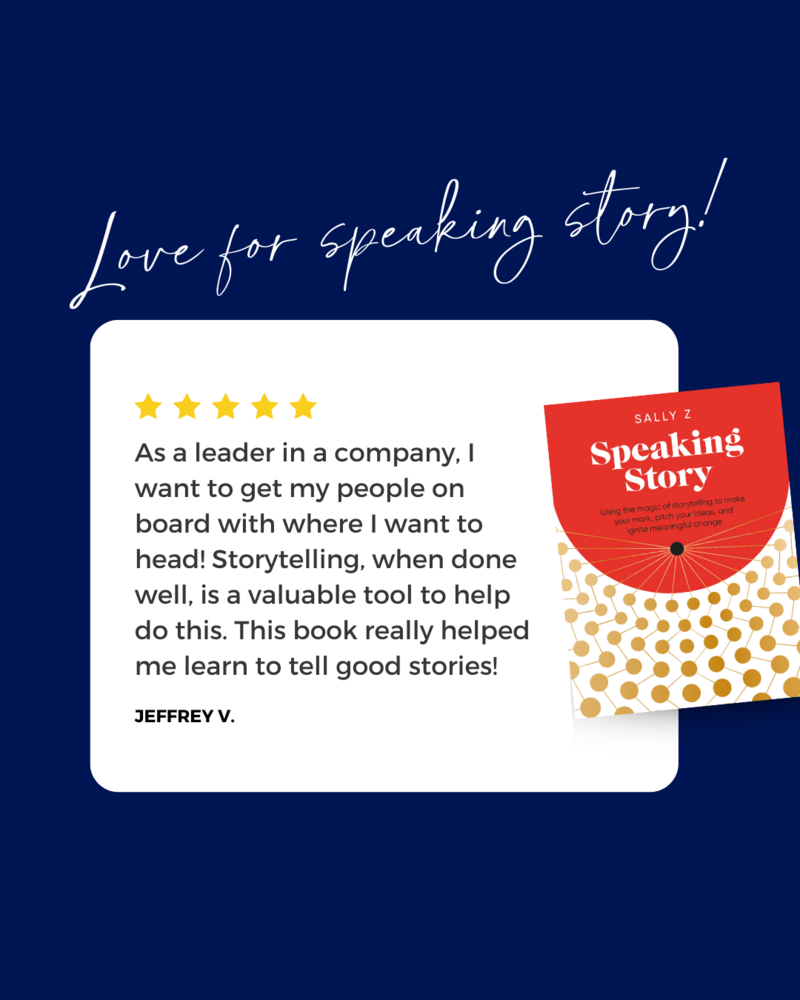 Sally Z award-winning speaker - Speaking Story book