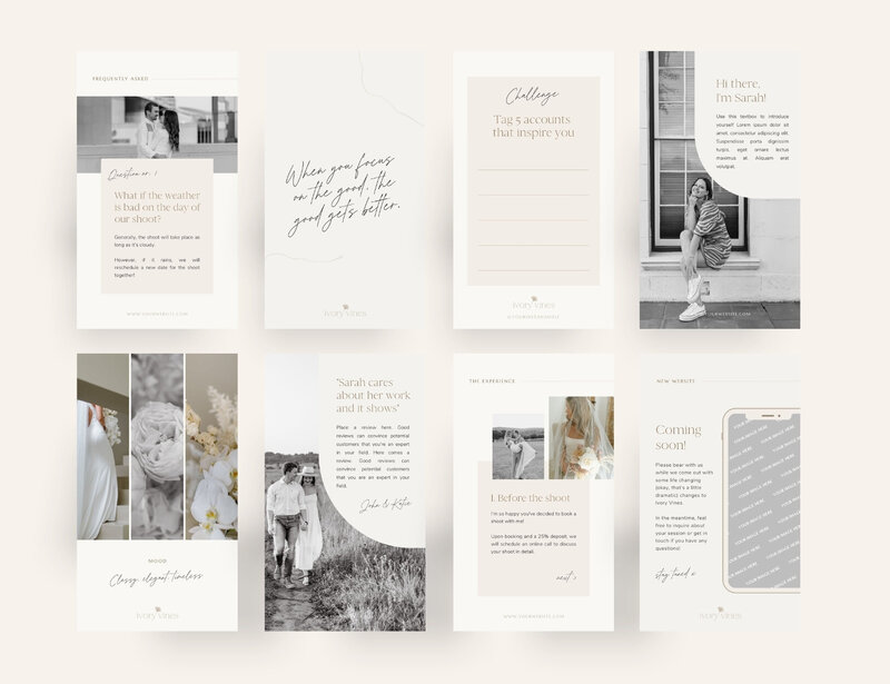 Neutral Instagram templates Ivory Vines  15