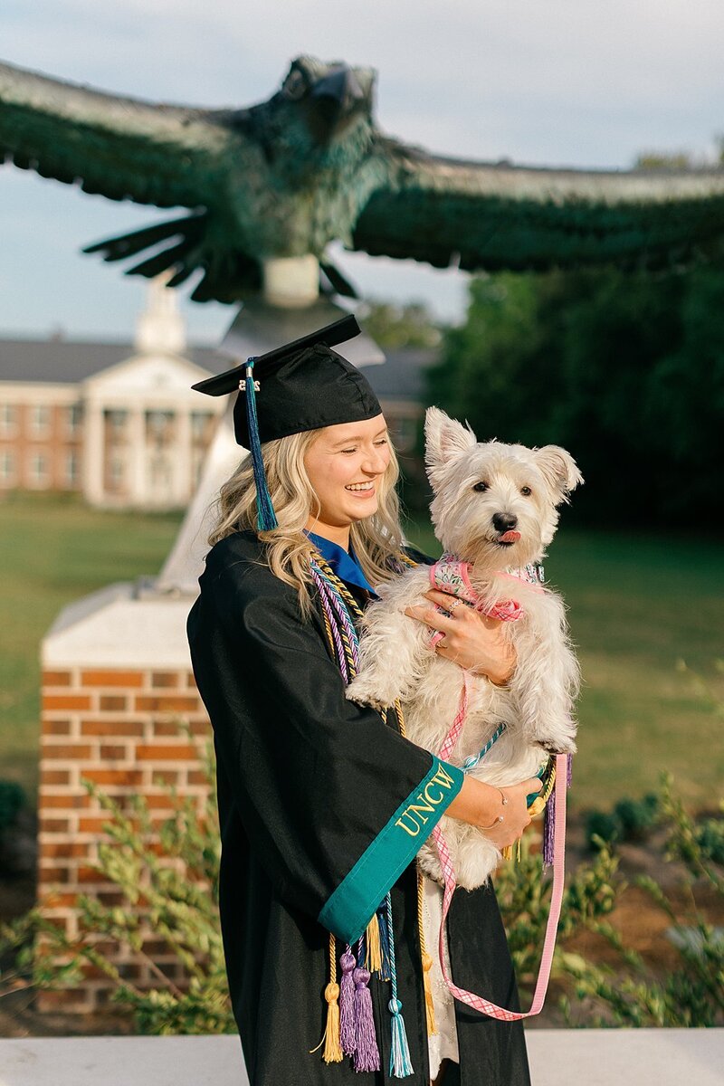 Girl in a grad cap with a purple tassel