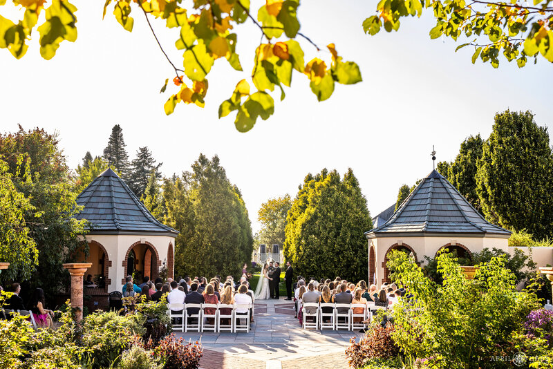 The Romantic Gardens wedding ceremony at Denver Botanic Gardens