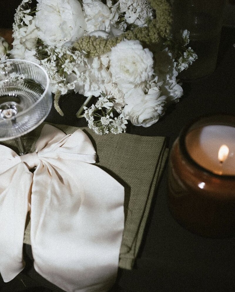 modern tablescape detail from event at calamigos ranch
