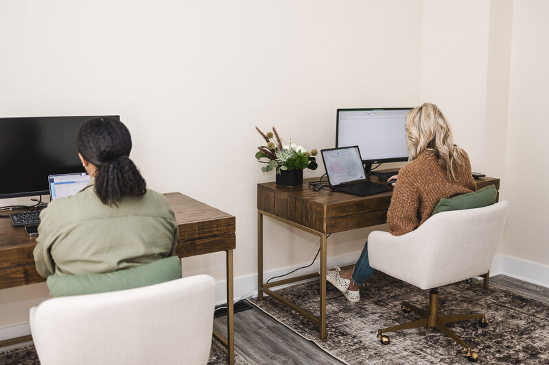 clients working in the SourceUp Office