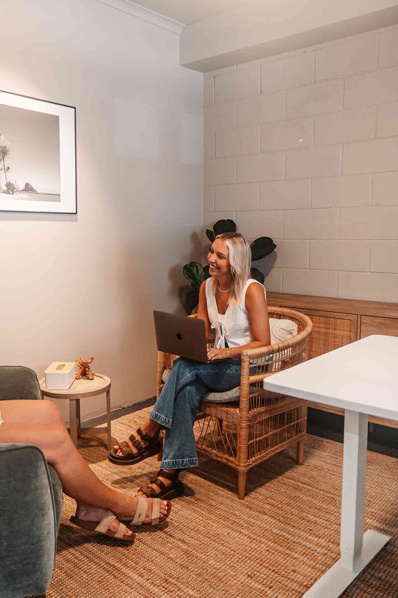 lady in a counselling appointment