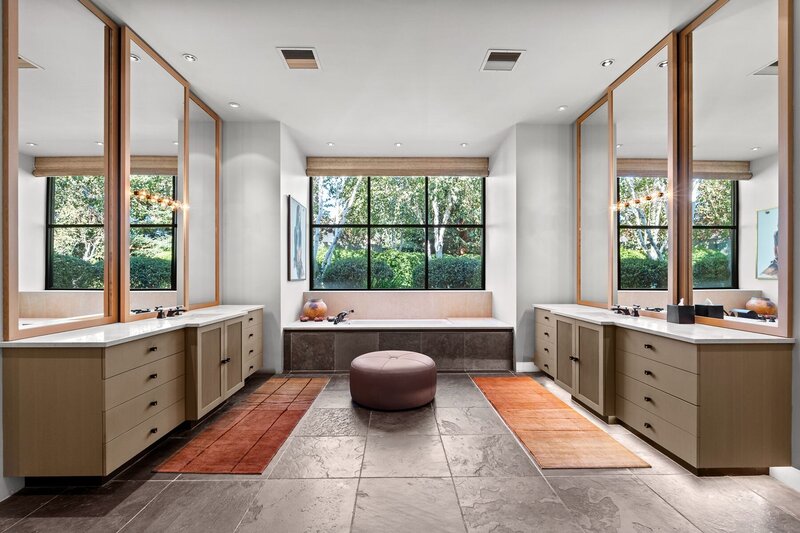 his and her bathroom vanity in master bedroom