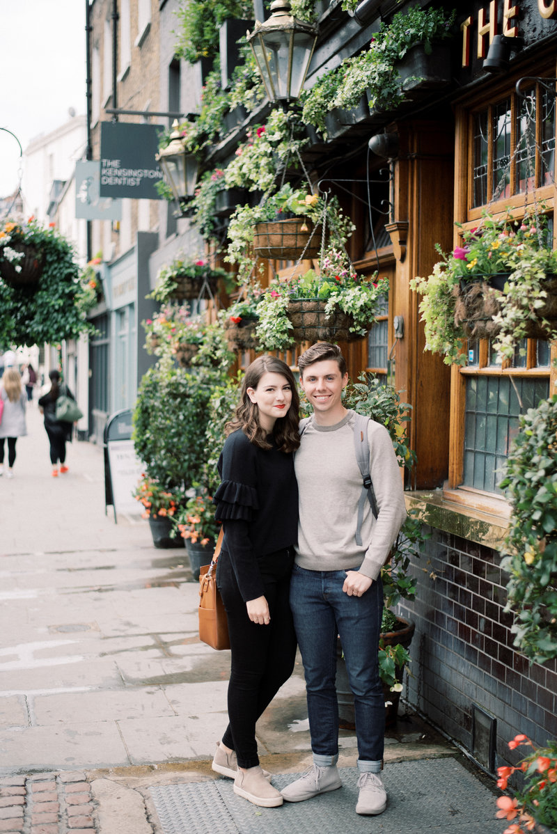 Hayley Waldo and her husband in London