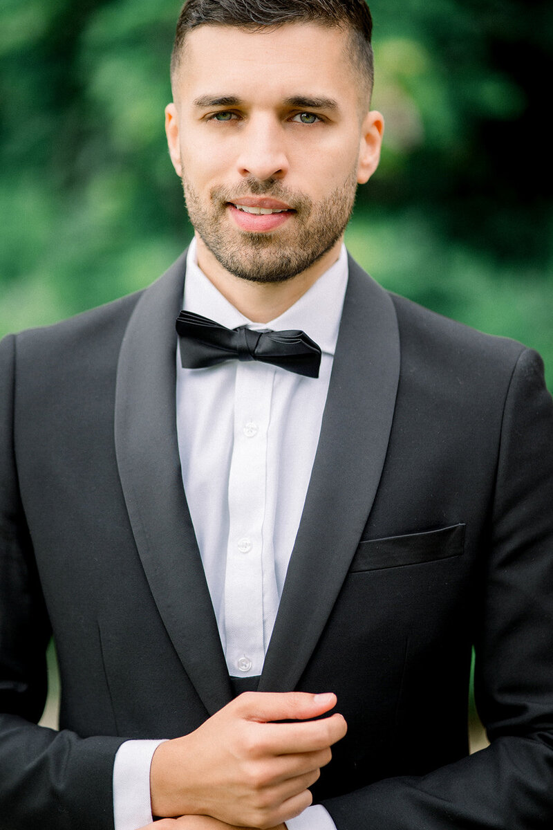Groom’s Bow Tie at The Resort at Pelican Hill