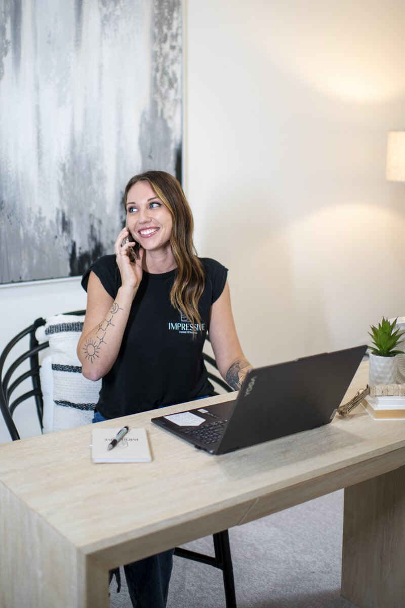 Staged living room for real estate

