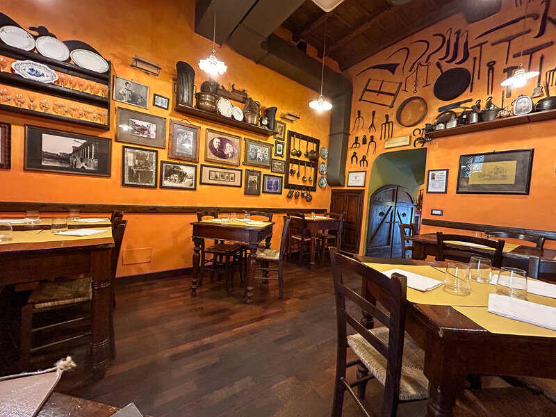 Inside view at La Torre Deglia Aquila in Pavia, Italy