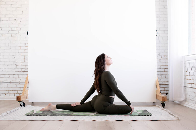 Woman in yoga pose 
