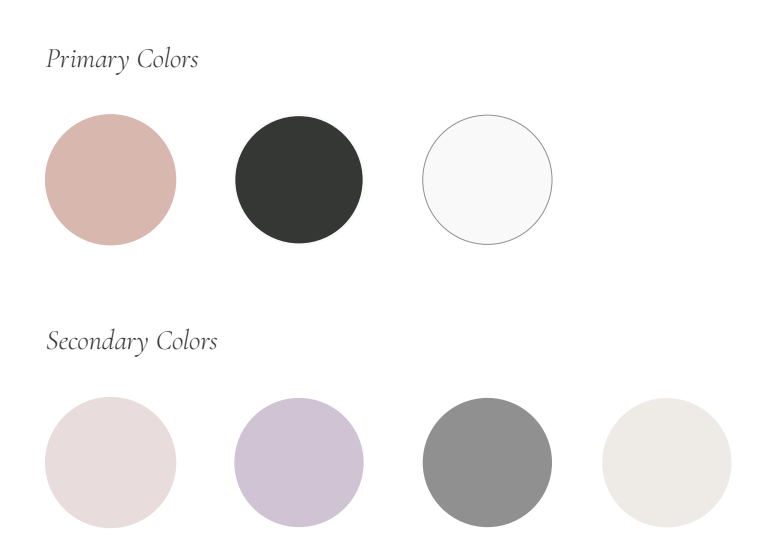 Custom color palette for Curtsy Ballroom, a Wedding Dance Choreographer in Nashville
