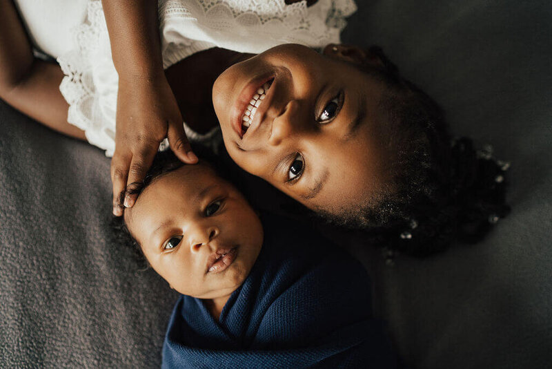 Newborn Baby and Sibling Photoshoot