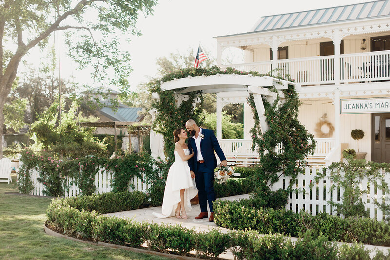 bride and groom on wedding day