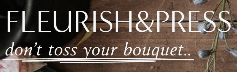 Fleurish and Press Logo Floral Preservation in Philadelphia PA