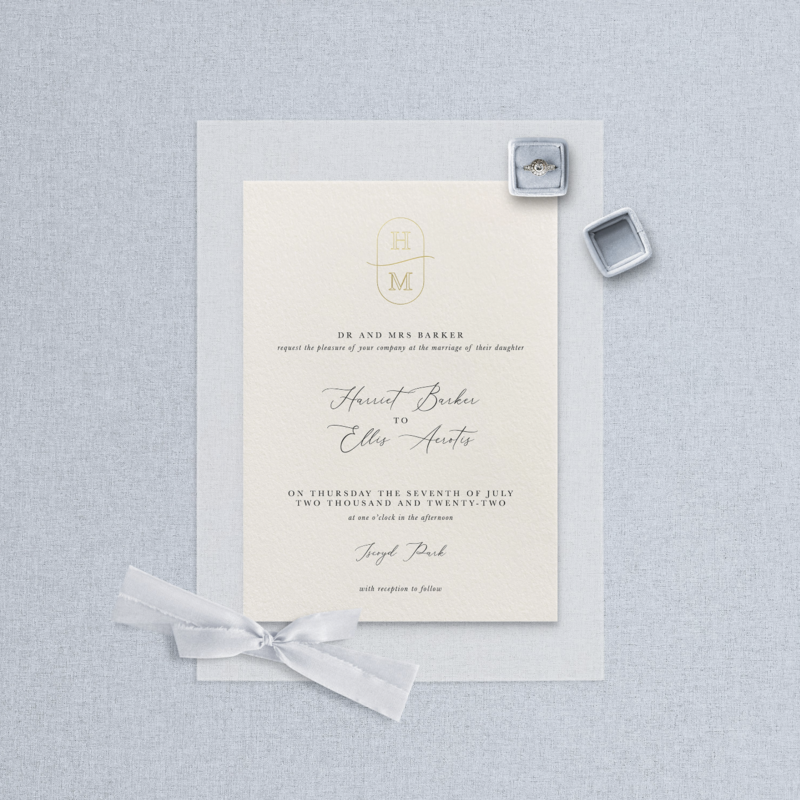 Harriet - Monogram Wedding Invitation 