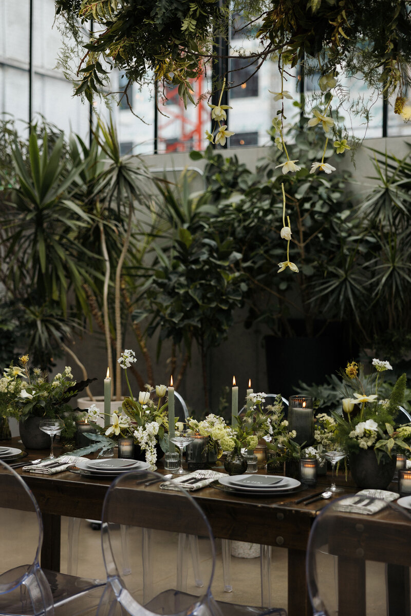 Daffodil Parker floral installation at downtown Madison wedding venue Q Jancola