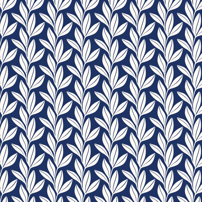 Monochromatic seamless vine pattern blend of classic navy blue and creamy white hues, create a harmonious and timeless aesthetic - boho, simple, minimalistic, botanical print, tropical pattern