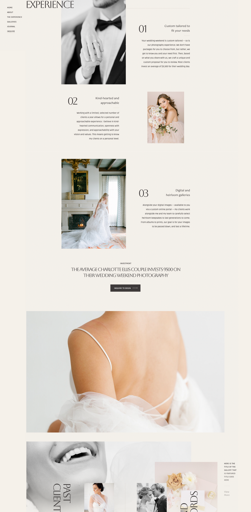 Easy-to-customize Showit website templates for photographers and creatives, designed to showcase your work and convert visitors into clients.