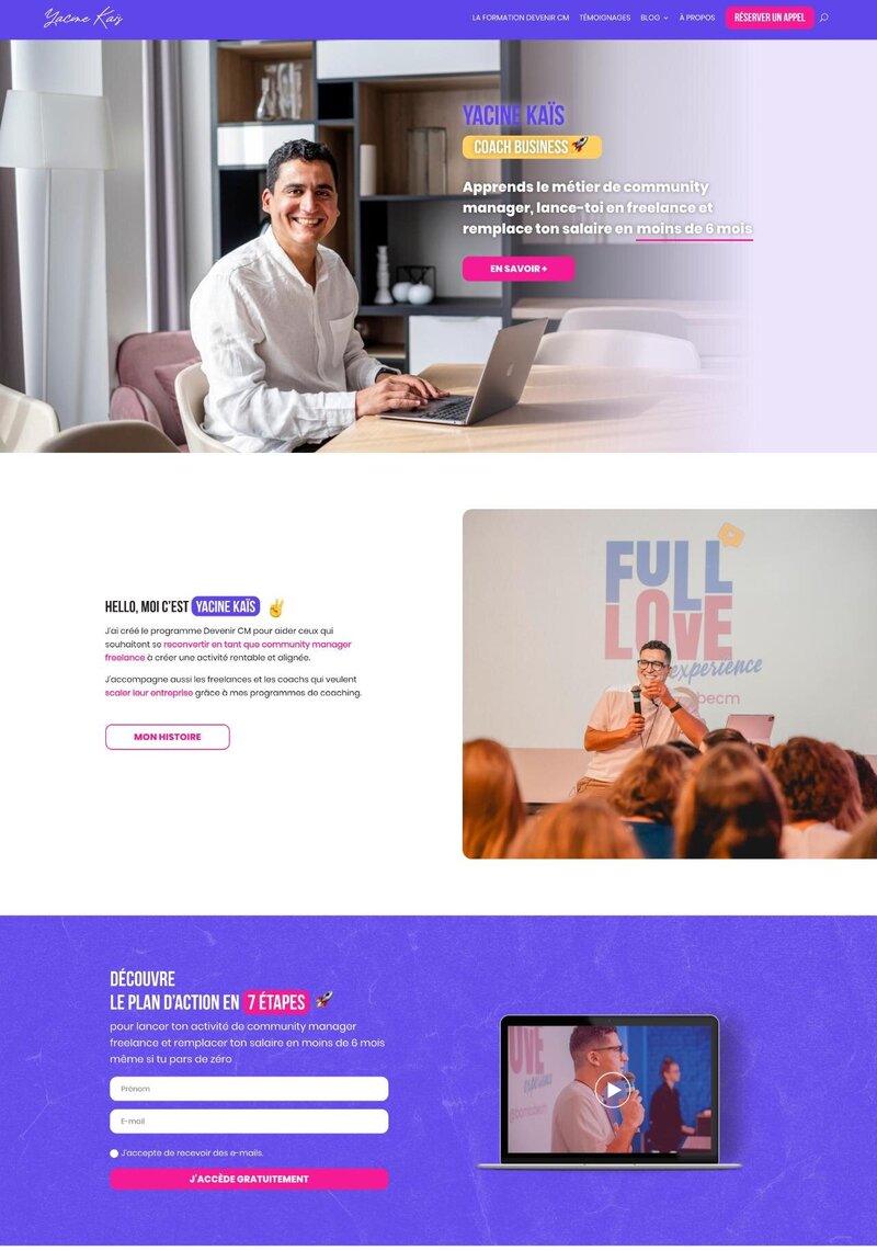 Template showit pour entrepreneur